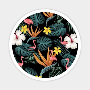 Flamingo Pattern Design Magnet